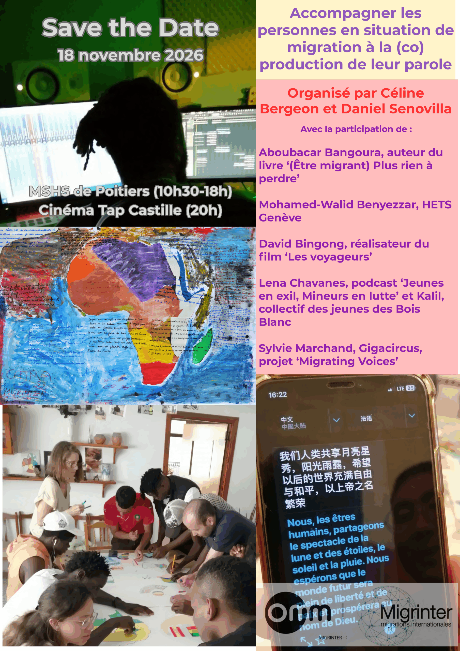 Save the date : journée (co) productions, Poitiers, 18 novembre 2026